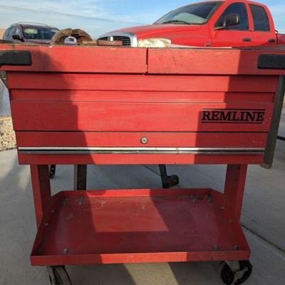 Remline rolling tool chest w/slide open top w/keys $110