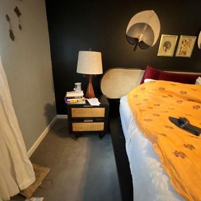 King sized bed from Crate and Barrel