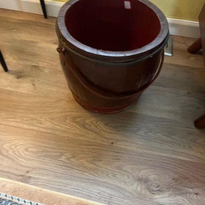 antique rice bucket from China
