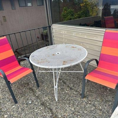 Patio chairs & table