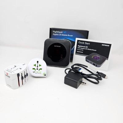  Netgear Nighthawk MR1100 4G LTE Mobile Hotspot Router - Unlocked Plus Two 220v Converters w/ USB