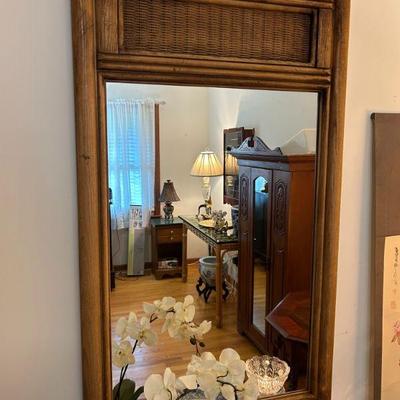Faux Bamboo mirror