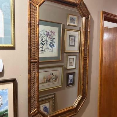 Two of these faux Bamboo Massive Mirrors availiable! 