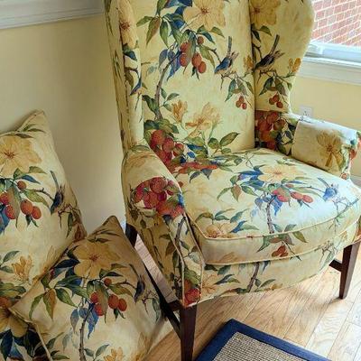 Sunny upholstered wing back chair