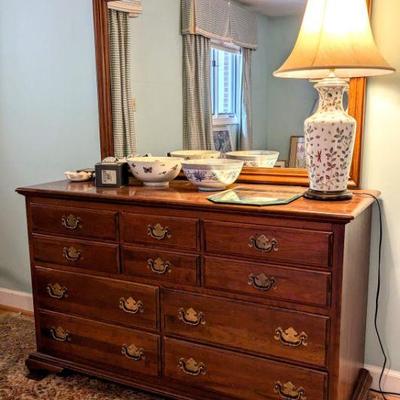 Ethan Allen dresser and mirror