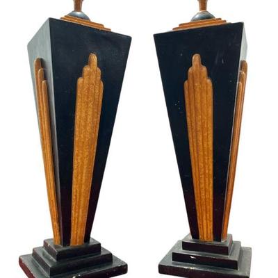French Art Deco Urns, Pair
