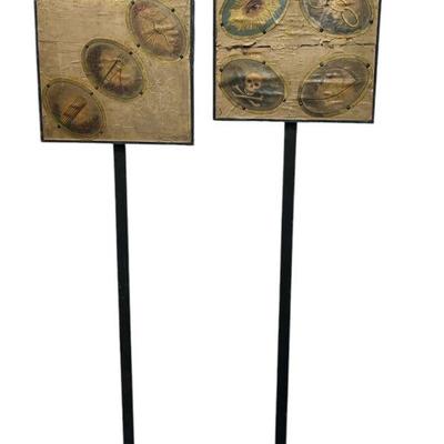 Two Early Odd Fellows Ceremonial Plaques