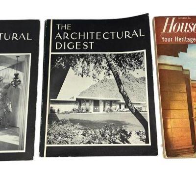 Vintage Architectural Home Design Magazines, ARCHITECTURAL DIGEST, FRANK LLOYD WRIGHT