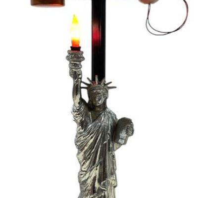 Art Deco Statue of Liberty Smoking Stand, Lamp