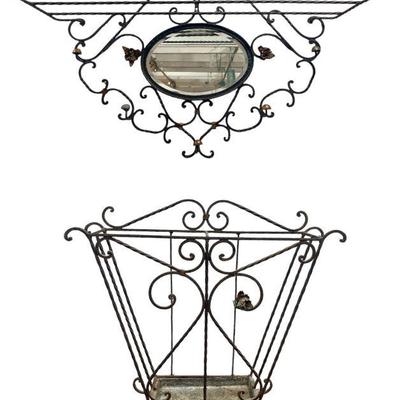 French Art Deco Mounted Hall Tree