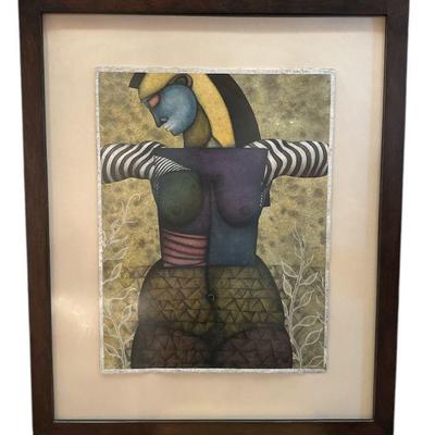 LISSA HERSCHLEB "Cross My Heart" Postmodern Style Artwork