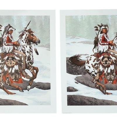 BEV DOOLITTLE "Guardian Spirits" Signed and Numbered Lithograph, 2