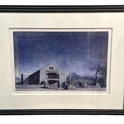 RANDY PIJOAN "Abiquiu at Rest" Aquatint