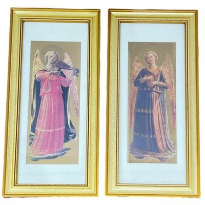 Two Italian Angel Embellished Prints