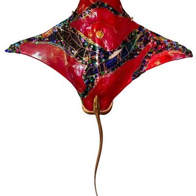 Contemporary Art Glass Eagle Ray, KAREN EHART