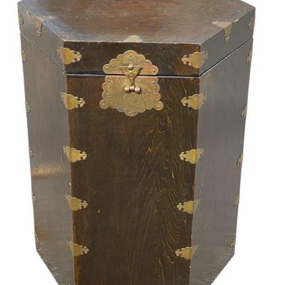 Chinese Brass Accent Octagonal Trunk