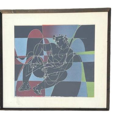 Mid Century HANS ERNI "The Creator" Signed Serigraph
