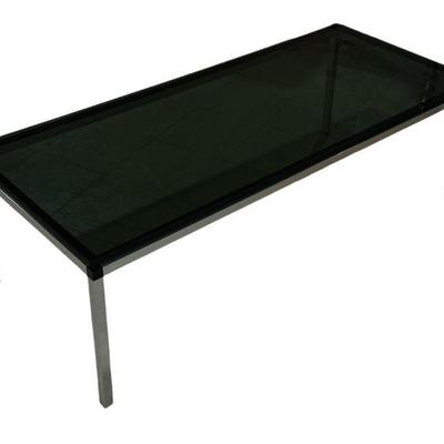 Mid Century Coffee Table, Smoked Glass