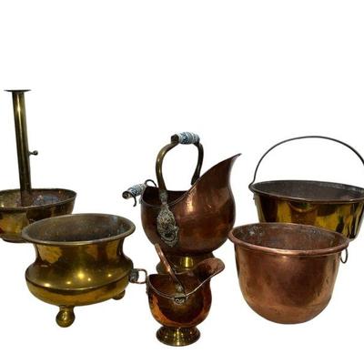Antique English and French Brass and Copper Articles