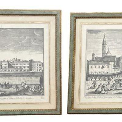 Two Vintage JOSEPH ZOCCI Prints of Florence, Italy
