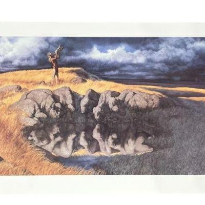 BEV DOOLITTLE "Calling The Buffalo" Signed and Numbered Lithograph