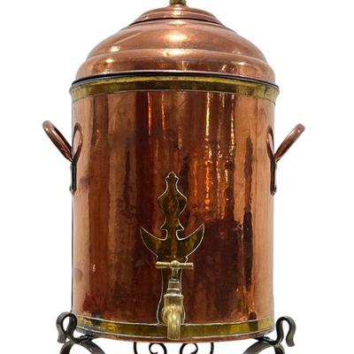 Antique Brass and Copper Coffee Samovar