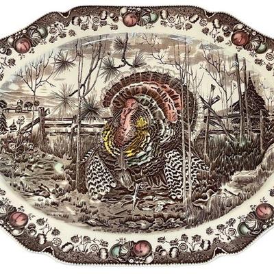 English Transferware Turkey Platter, "His Majesty" JOHNSON BROTHERS