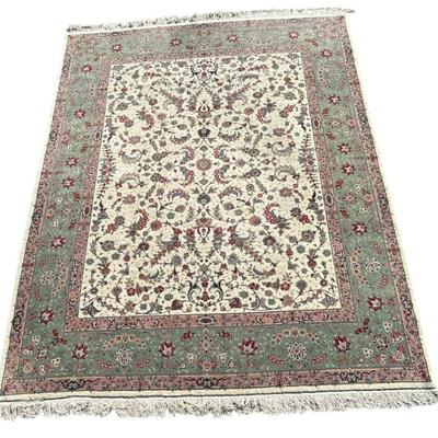 An Indo-Qum Wool and Silk Rug, Room Size