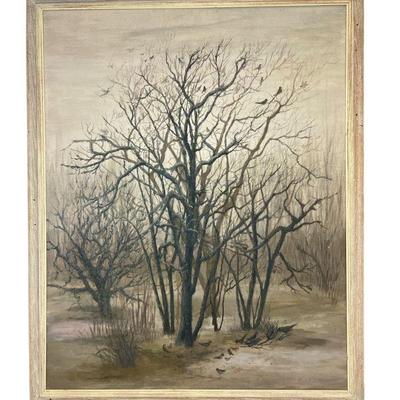 ALICE MASON "Yesterday in Wood Dale" Oil on Ca