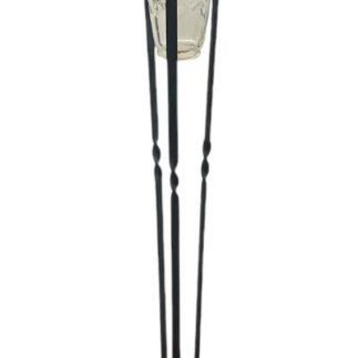 Art Deco Wrought Iron Standing Vase