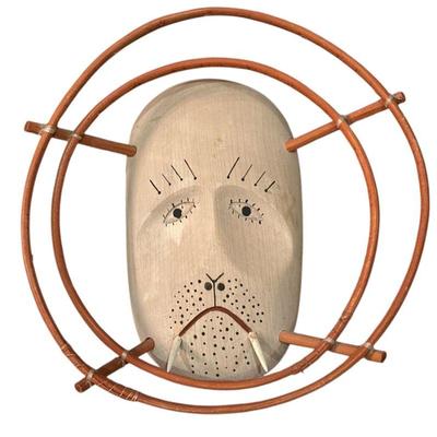 Nunivak Island Carved Wood Walrus Mask