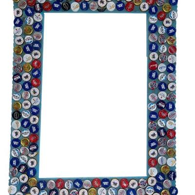 POPS CASEY Folk Art Beer Bottle Cap Frame