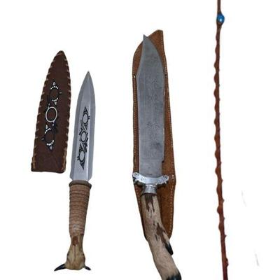 Collection Reproduction Native American Knives, Spear