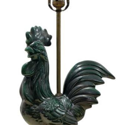 Mid Century Ceramic Rooster Lamp