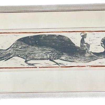 Mid Century HELEN SIEGL "The Ride" Woodblock