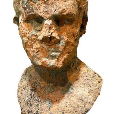 French Terracotta Bust of a Man, Planter