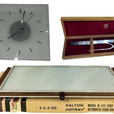 Mid Century Serving Articles, Wall Clock