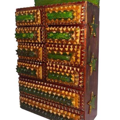 POPS CASEY Folk Art Jewelry Box