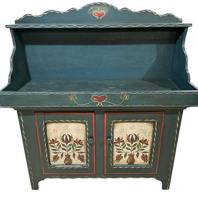 Swedish Hand Painted Dry Sink