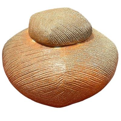 Mid Century Brushed Ceramic Urn