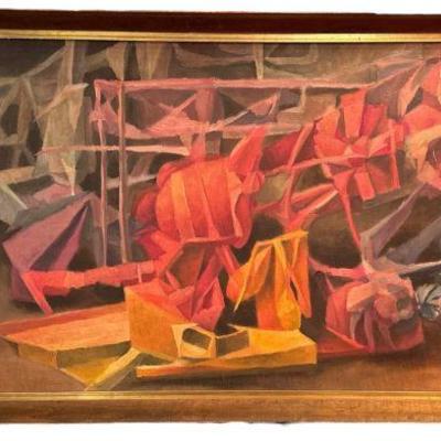ROBERT APPEL Mid Century Abstract Oil on Canvas