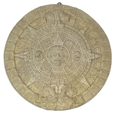 Vintage Resin Mayan Calendar Wall Plaque
