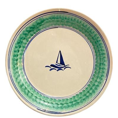 ALESSI CALTAGIRONE Italian Sailing Ceramic Bowl Wall Hanging