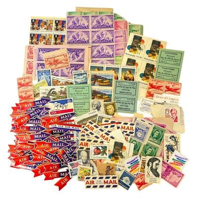 Collection Vintage Air Mail, Postage Stamps