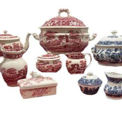 English Transferware Lot 11 pieces