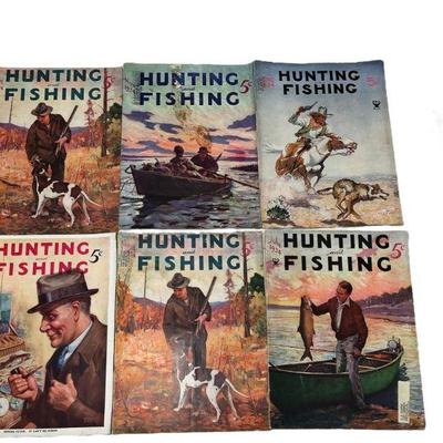 Six 1930s Hunting & Fishing Magazines