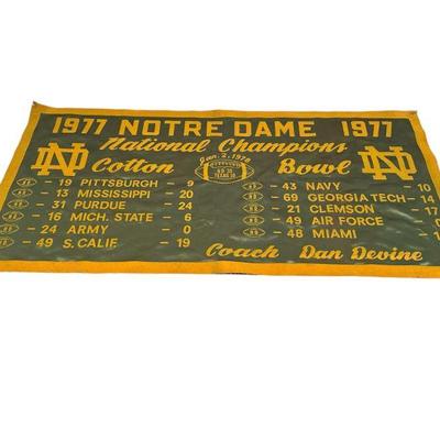 1977 NOTRE DAME National Championship Banner