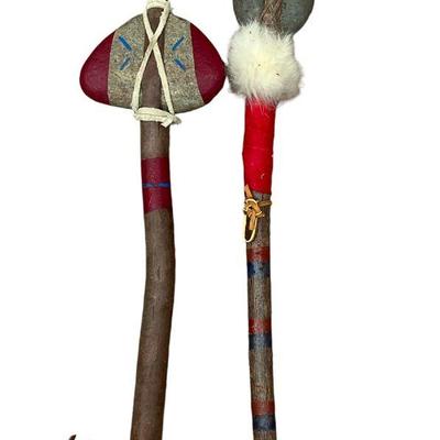 Two Native American Stone Tomahawks