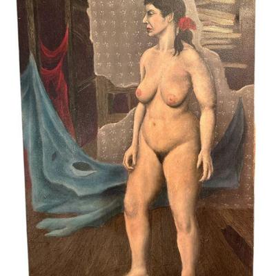 ROBERT APPEL Oil on Canvas Nude Female, 1953