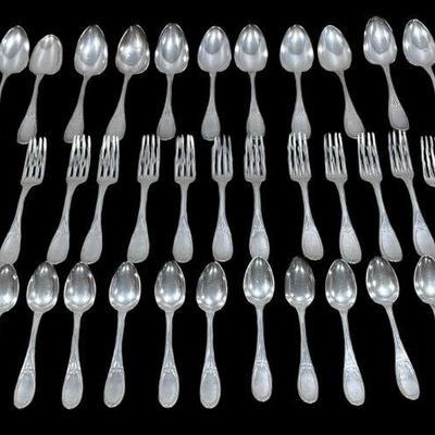 40 Pcs. Antique Sterling Silver SPEER & COSPER Flatware